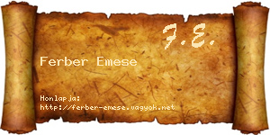 Ferber Emese névjegykártya